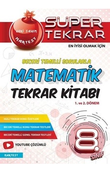 Nartest Yayınları 8. Sınıf Matematik Süper Tekrar Kitabı Nartest Yayınları 8. Sınıf Matematik Süper Tekrar Kitabı