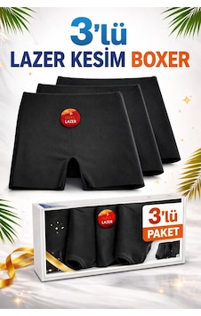 Qulat 3 Lü Kadın Lazer Kesim Boxer Siyah Beyaz Ten Karışık Dikişsiz Yüksek Bel Esnek Külot Siyah Qulat 3 Lü Kadın Lazer Kesim Boxer Siyah Beyaz Ten Karışık Dikişsiz Yüksek Bel Esnek Külot Siyah