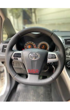 Toyota Auris Corolla Kaplama Deri Direksiyon Kılıfı Siyah