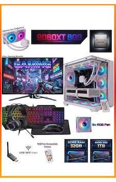 Comloji CMLJ36 R9-9900X 32 GB 1 TB SSD RX9060XT 23.8" Free Dos Masaüstü Oyuncu Bilgisayarı Comloji CMLJ36 R9-9900X 32 GB 1 TB SSD RX9060XT 23.8" Free Dos Masaüstü Oyuncu Bilgisayarı