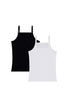 Domi Kids Siyah-beyaz 2-8 Yaş Kız Çocuk 2'li Atlet-standart