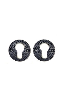 Antika Tarz Dekoratif Pirinç Oda Kilit Rozeti - 49mm, Oksit Standart