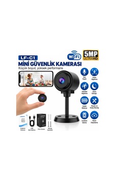 Wifi Mini Güvenlik Kamera Uzaktan İzleme - Ses - Hafıza Kart Kayıt Şarjlı Gri - 922782459
