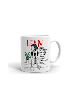 Leon Seramik Baskılı Beyaz Kupa Renkli Leon Seramik Baskılı Beyaz Kupa Renkli