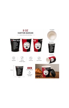 The King Paper Beyoğulları 8 Oz Yazı Desenli Karton Bardak The King Paper Beyoğulları 8 Oz Yazı Desenli Karton Bardak
