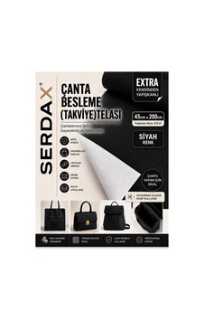 Serdax Extra Kendinden Yapışkanlı Çanta/cüzdan Besleme Takviye Telası Astarı Siyah 45cmx200cm Siyah Siyah Serdax Extra Kendinden Yapışkanlı Çanta/cüzdan Besleme Takviye Telası Astarı Siyah 45cmx200cm Siyah Siyah