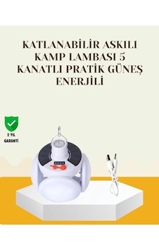 Güneş Paneliyle Şarj Olan Katlanabilir Led Çadır Lambası 5 Kademeli Aydınlatma Krgltgscfy5cpr7f2u2 Güneş Paneliyle Şarj Olan Katlanabilir Led Çadır Lambası 5 Kademeli Aydınlatma Krgltgscfy5cpr7f2u2