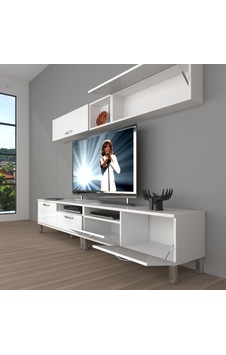 Decoraktiv Eko 5200 Mdf Krom Ayaklı Tv Ünitesi Tv Sehpası Beyaz Decoraktiv Eko 5200 Mdf Krom Ayaklı Tv Ünitesi Tv Sehpası Beyaz