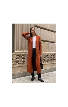 Onno Style Women Kilim Desen Uzun Triko Kadın Hırka Kırmızı Onno Style Women Kilim Desen Uzun Triko Kadın Hırka Kırmızı