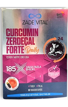 Zade Vital Curcumin Zedaçal Forte Daily 60 Kapsül Zade Vital Curcumin Zedaçal Forte Daily 60 Kapsül