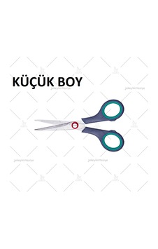 Ofis Tipi Kauçuk Saplı Küçük Boy Kesim Makası 5,5"inç / 14.cm