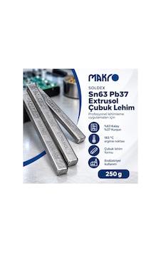 Soldex Sn63 Pb37 Extrusol Çubuk Lehim 250 Gr Kalay Kurşun Alaşımlı Soldex Sn63 Pb37 Extrusol Çubuk Lehim 250 Gr Kalay Kurşun Alaşımlı