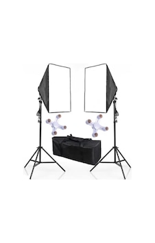Soligor Softbox 50 x 70 CM Paraflaş 4 Duylu Adaptörlü Sürekli Işık Seti