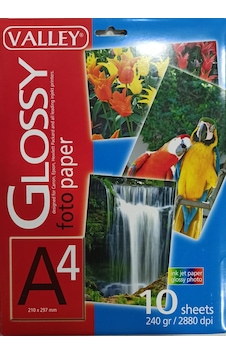Valley Glossy A4 Fotoğraf Kağıdı 240 G 10'lu