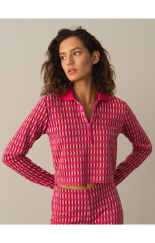 Xint Fuşya Regular Fit Polo Yaka Uzun Kol Tişört 602256 Xint Fuşya Regular Fit Polo Yaka Uzun Kol Tişört 602256