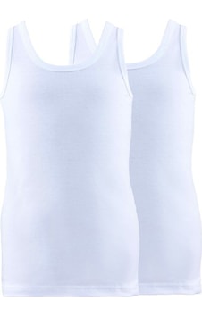 Blackspade Erkek Çocuk Atlet 2'li Paket 9396 - Beyaz