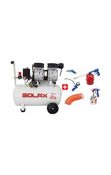 Solax EWS 24 Süper Sessiz Yağsız Kompresör 24 Lt + 5'li Aksesuar Solax EWS 24 Süper Sessiz Yağsız Kompresör 24 Lt + 5'li Aksesuar