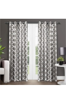 Exclusive Home Curtains - Eh7920-02 2-x84g Modo Metalik Geometrik Pencere Perde Paneli Çifti Gromet Üst, 54x84, Siyah İnci, 2 Adet 50 x 22 Exclusive Home Curtains - Eh7920-02 2-x84g Modo Metalik Geometrik Pencere Perde Paneli Çifti Gromet Üst, 54x84, Siyah İnci, 2 Adet 50 x 22