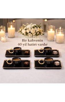 6 Lı Gold Detaylı Kahve Fincanı Ve Sunum Tabaklı Set Yazılı Tasarım, Porselen Türk Kahvesi Seti Siyah Gold, Dikdörtgen Çok Renkli 6 Lı Gold Detaylı Kahve Fincanı Ve Sunum Tabaklı Set Yazılı Tasarım, Porselen Türk Kahvesi Seti Siyah Gold, Dikdörtgen Çok Renkli