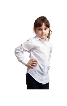 Çello Mello Kız Çocuk Bebe Yakalı Dakron Okul Gömleği Beyaz Beyaz
