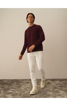 Xint Bordo Pamuk Dokulu Regular Fit Uzun Kollu Tişört 502063 Xint Bordo Pamuk Dokulu Regular Fit Uzun Kollu Tişört 502063