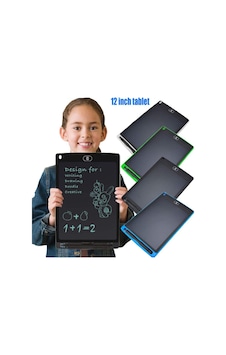 12 İnç Grafik Digital Çocuk Yazı Çizim Tableti Lcd Ekranlı + Tablet Kalemli Renkli