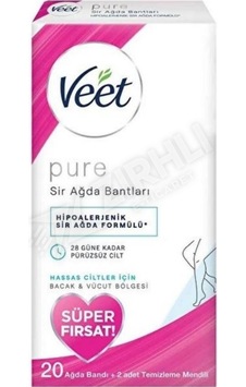 3 Adet Veet Pure Sir Ağda Bandı 20' Li 3 Adet Veet Pure Sir Ağda Bandı 20' Li