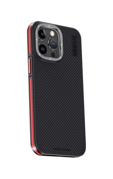 Cosmotex Joko İphone 15 Pro Max Kılıf Aramid 600d Kevlar Karbon Fiber Magsafe Kapak - Kırmızı Cosmotex Joko İphone 15 Pro Max Kılıf Aramid 600d Kevlar Karbon Fiber Magsafe Kapak - Kırmızı