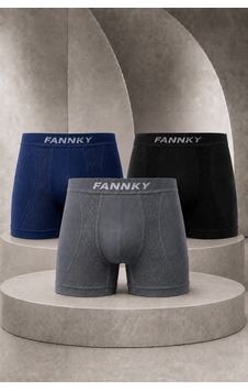 Fit Women Erkek Casual Comfort Günlük 3 Lü Boxer Çok Renkli Fit Women Erkek Casual Comfort Günlük 3 Lü Boxer Çok Renkli