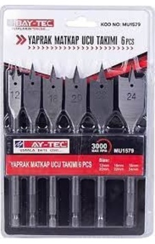 Baytec Yaprak Matkap Ucu Seti 6 Parça Mu1579