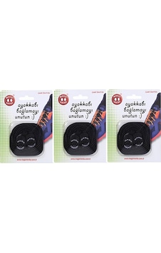 Magic Locks Akıllı Bağcık Yuvarlak 3'lü Set Siyah Magic Locks Akıllı Bağcık Yuvarlak 3'lü Set Siyah