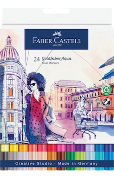 Faber-Castell Goldfaber Dual Makers Aqua Boya Kalemi 24'lü Faber-Castell Goldfaber Dual Makers Aqua Boya Kalemi 24'lü