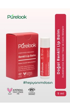 Purelook Organik Sertifikalı Renkli Dudak Balmı 5 ML Purelook Organik Sertifikalı Renkli Dudak Balmı 5 ML