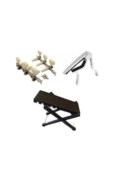 3 Lü Set-Gitar Ayaklık Footstol Gitar Kapo Klasik Gitar Burgu Set