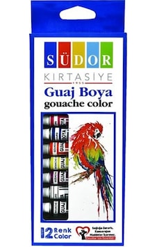 Südor Guaj Boya Tüp 12Li Çok Renkli Südor Guaj Boya Tüp 12Li Çok Renkli