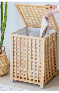 Bambu Kirli Çamaşır Sepeti 2 Bölmeli-4098 Kahverengi Bambu Kirli Çamaşır Sepeti 2 Bölmeli-4098 Kahverengi