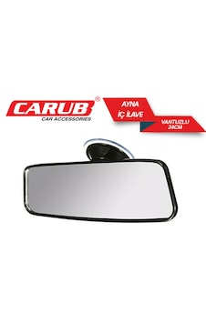 Carub Dikiz Aynası Ayna İç İlave Vantuzlu 24cm Carub Dikiz Aynası Ayna İç İlave Vantuzlu 24cm