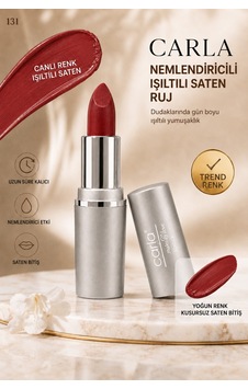 Nemlendiricili Işıltılı Saten Bitişli Ruj Lumicare Lipstick No: 131 Kırmızı Nemlendiricili Işıltılı Saten Bitişli Ruj Lumicare Lipstick No: 131 Kırmızı