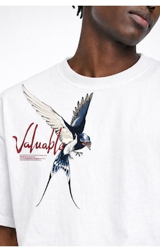 Yolo Street Erkek Oversize Kuş Baskılı Beyaz Tişört %100 Pamuk Streetwear Beyaz Yolo Street Erkek Oversize Kuş Baskılı Beyaz Tişört %100 Pamuk Streetwear Beyaz