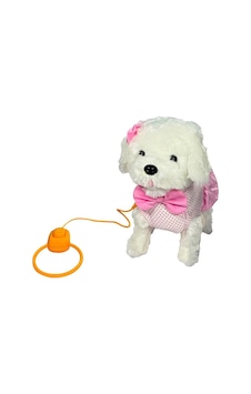 Pft-b025 Peluş Tasmalı Yürüyen Köpek Pembe
