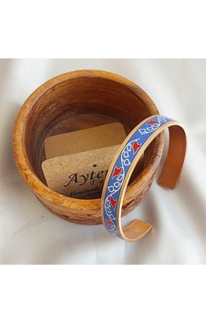 El Yapımı Bakır Bileklik Etnik Desenli Uv Baskı Unisex Tasarım El Yapımı Bakır Bileklik Etnik Desenli Uv Baskı Unisex Tasarım