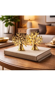 Büro Ev Ofis Dekoru İçin Maksi Golden Seramik Hayat Ağacı Motif Biblo Büro Ev Ofis Dekoru İçin Maksi Golden Seramik Hayat Ağacı Motif Biblo