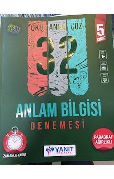 Yanıt Yayınları 5.sınıf 32 Anlam Bilgisi Denemesi Yanıt Yayınları 5.sınıf 32 Anlam Bilgisi Denemesi