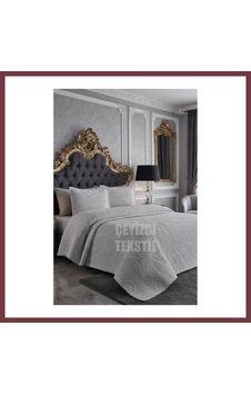 Storeşahin Çift Kişilik Dantelsiz Yatak Örtüsü Gri Shn0720 Storeşahin Çift Kişilik Dantelsiz Yatak Örtüsü Gri Shn0720