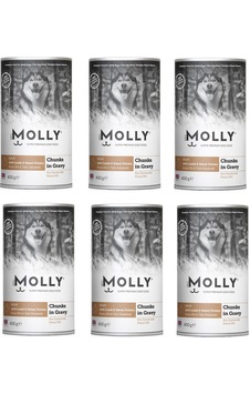 Molly Kuzu Etli Ve Patatesli Soslu Köpek Konservesi 400 G X 6 Adet Molly Kuzu Etli Ve Patatesli Soslu Köpek Konservesi 400 G X 6 Adet