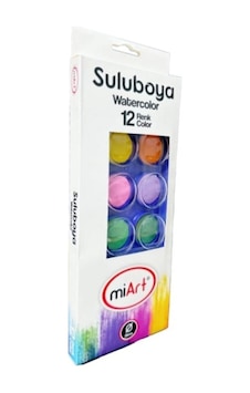 Miart Sulu Boya 28 Mm 12 Renk Karışık