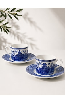 2 Kişilik Double Zenara Blue Kahve Fincanı-7159 Çok Renkli 2 Kişilik Double Zenara Blue Kahve Fincanı-7159 Çok Renkli