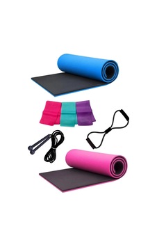 Full Pilates Seti 2 Adet 10 Mm Yoga Matı Minderi 3'lü Direnç Bandı Atlama İpi Sekizgen Direnç Lastik Çok Renkli Çok Renkli Full Pilates Seti 2 Adet 10 Mm Yoga Matı Minderi 3'lü Direnç Bandı Atlama İpi Sekizgen Direnç Lastik Çok Renkli Çok Renkli