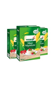 Esmergil Mısır Nişastası 3'lü Paket 3 x 200 Gr Esmergil Mısır Nişastası 3'lü Paket 3 x 200 Gr