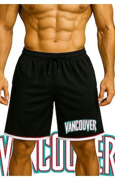 Top Glory Cepli Vancouver Baskılı Basketbol Şortu Spor Şort Siyah Top Glory Cepli Vancouver Baskılı Basketbol Şortu Spor Şort Siyah